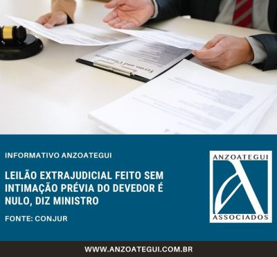 Leilão extrajudicial feito sem intimação prévia do devedor é nulo, diz ministro